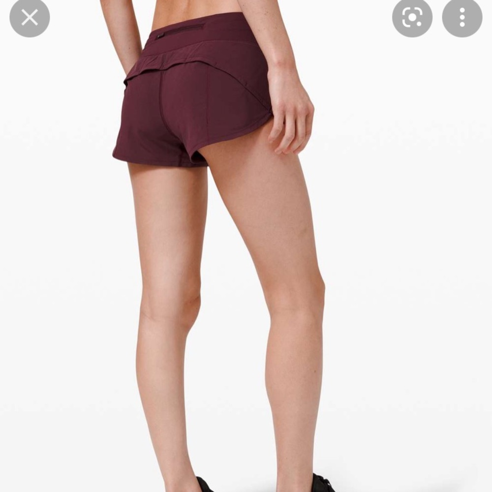 Maroon lululemon shorts
